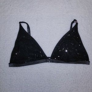 Victoria's Secret XL Black Sequin Bralette